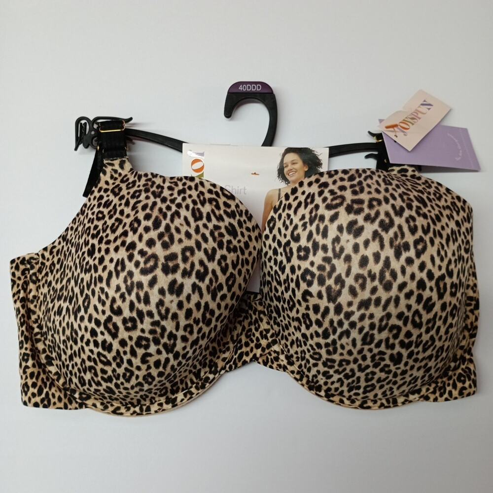 Joyspun Wired‎ Full Coverage T-shirt Bra Women's Size 40DDD Little Lovely Leo